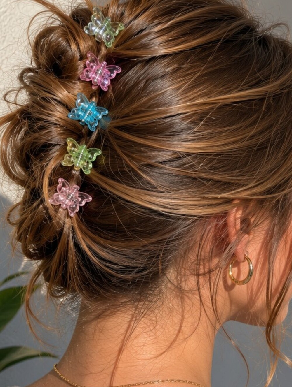 3 bundles for $25 Set of 25 Translucent Butterfly Hair Clips New